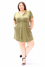 Load image into Gallery viewer, Bloomchic Zipper Dress, Size 12