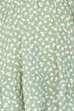 Load image into Gallery viewer, BLOOMCHIC GREEN FLORAL FLUTTER SLEEVE ELASTIC WAIST V NECK, SIZES 12, 14, 20, 22