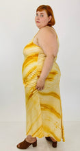 Load image into Gallery viewer, The Plus Bus Line Yellow and White Buttercream Maxi Dress, 1X-5X avail!