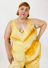 Load image into Gallery viewer, The Plus Bus Line Yellow and White Buttercream Maxi Dress, 1X-5X avail!
