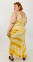 Load image into Gallery viewer, The Plus Bus Line Yellow and White Buttercream Maxi Dress, 1X-5X avail!