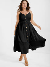 Load image into Gallery viewer, BloomChic Cami Dress Button Detail Adjustable Straps