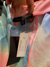 Load image into Gallery viewer, Wild Cat Pastel Pink, Yellow, and Blue Tie Dye Leggings, Size 1X