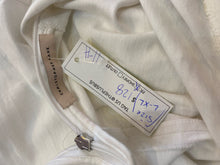 Load image into Gallery viewer, Christopher Kane White Cotton Tee with Silver Bejeweled Neckline Details, Size L/XL
