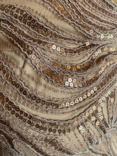 Load image into Gallery viewer, Tadashi Shoji Geometric Sequin Off-the-Shoulder Style Gown with Sheer Mesh Neckline, Size 16