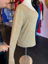 Load image into Gallery viewer, Zelie for She Yellow and Gray Animal Print Long Sleeve Top, Size 2X & 3X Available!