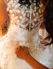 Load image into Gallery viewer, Christian Siriano Wedding Illusion Ball Gown, Size 12/14