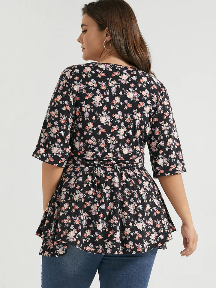 Black floral blouse 2025