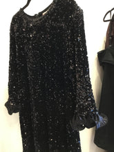 Load image into Gallery viewer, Frances Valentine Plaza Midi Dress Sequin Black 1X
