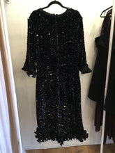 Load image into Gallery viewer, Frances Valentine Plaza Midi Dress Sequin Black 1X

