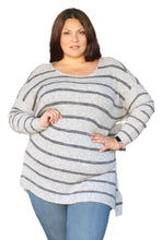 Load image into Gallery viewer, Free People Light &amp; Dark Gray Sweater, Size M
