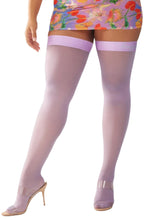 Load image into Gallery viewer, Savage X Fenty Purple Thigh-High Stay-Up Stockings, Size 1X
