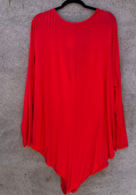Load image into Gallery viewer, Eloquii Tie Front V-Neck Bodysuit 26/28
