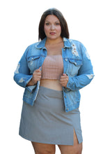 Load image into Gallery viewer, Forever 21 Distressed Denim Jacket, Size 1X
