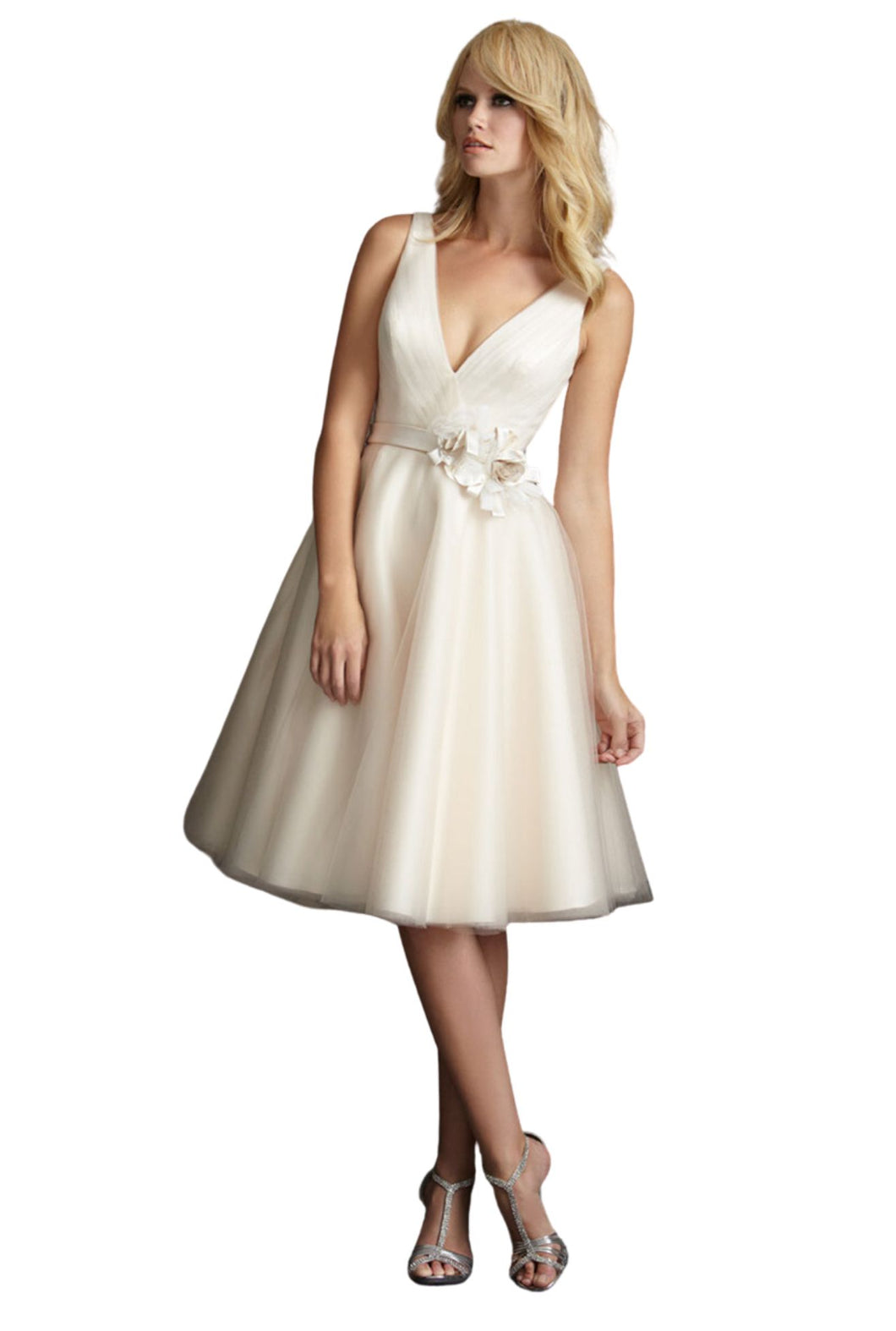 Allure Romance Cream Wedding / Formal Dress, Size 14