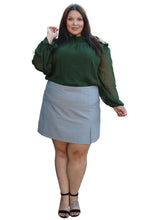 Load image into Gallery viewer, Finesse Grey Mini Skirt, Size 3X
