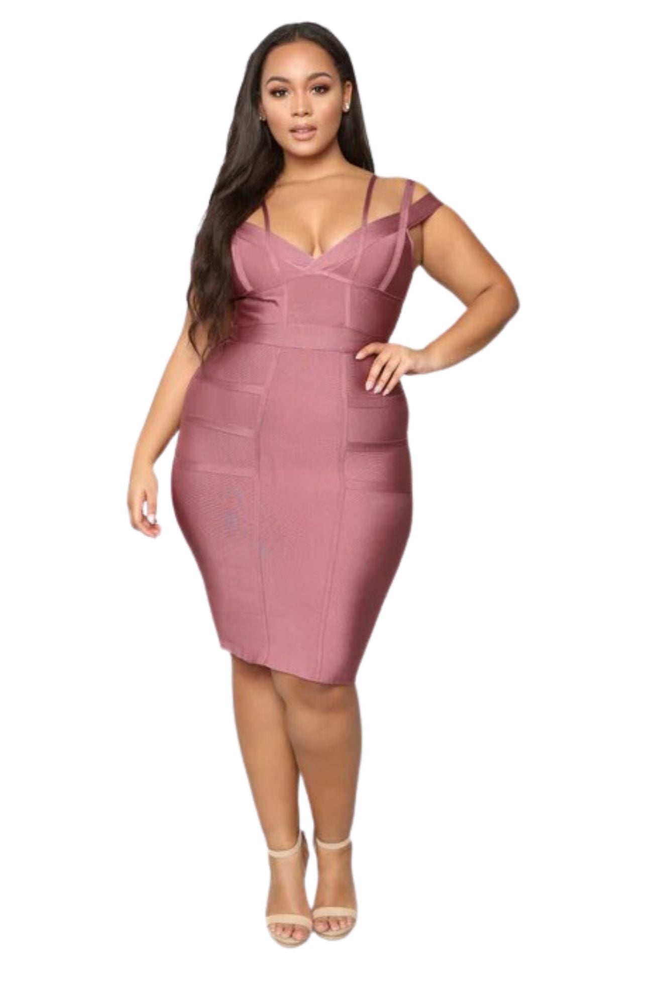 Fashion Nova Off The Shoulder Bandage Dress, Size 3X – The Plus