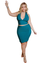 Load image into Gallery viewer, Rebdolls Dark Teal Pencil Skirt, Size 1X
