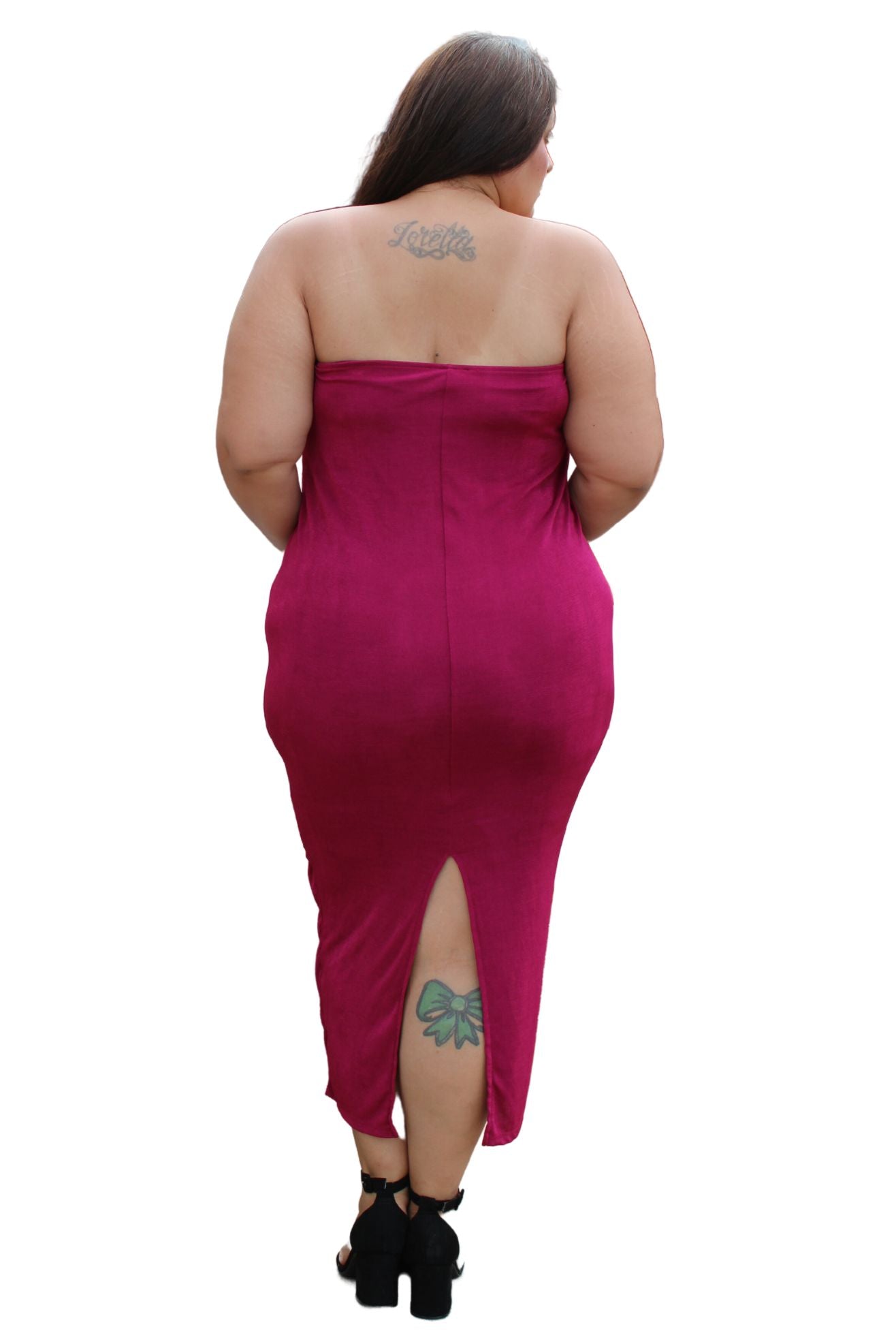 Fashion Nova Magenta Tube Maxi Dress, Size 1X – The Plus Bus Boutique