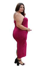 Load image into Gallery viewer, Fashion Nova Magenta Tube Maxi Dress, Size 1X
