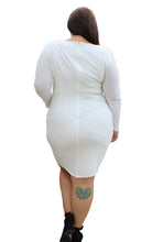 Load image into Gallery viewer, Monif C White Ruched Body Con Dress, Size 2X
