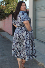 Load image into Gallery viewer, Bloomchic Surplice Paisley Midi Dress, Size 12,14,20
