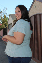 Load image into Gallery viewer, Bloomchic Ruffle Sleeve Button Detail Top, Multiple Colors and Sizes
