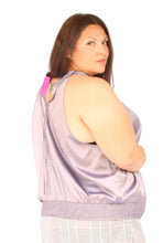 Load image into Gallery viewer, Universal Standard Silver Smocked Bottom Blouse, Size XL (26-28)
