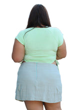 Load image into Gallery viewer, What Lo Wants Sage &quot;Melanie&quot; Cotton Gauze Skirt, Size 1X
