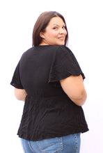 Load image into Gallery viewer, Bloomchic Ruffle Sleeve Button Detail Top, Multiple Colors and Sizes
