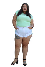 Load image into Gallery viewer, Tabria Majors X Fashion To Figure White Cheeky Shorts, Size 16
