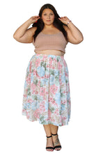 Load image into Gallery viewer, Alfred Dunner Vintage White Floral Skirt, Size 16W
