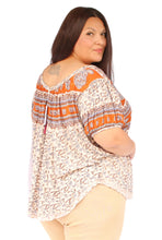 Load image into Gallery viewer, Free People Flowy Boho Floral Print Short Sleeve Blouse. Size XL
