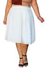 Load image into Gallery viewer, Calvin Klein White Lined A Line Skirt, Size 16W
