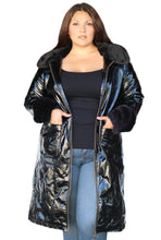 Load image into Gallery viewer, Fashion Nova Faux Leather Black Trench Jacket, Size XL
