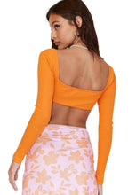 Load image into Gallery viewer, Princess Polly Orange Long Sleeve Crop, Size 20
