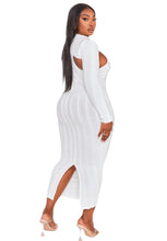 Load image into Gallery viewer, NWT Pretty Little Thing White Cut Out Distressed Maxi Dress, Size 16 and 20
