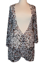 Load image into Gallery viewer, Sheer Mesh Animal Print Dress, Size 2X
