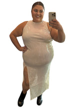 Load image into Gallery viewer, ELOQUII Sheer Sequin Coverup Maxi Dress with Slit, Size 18/20
