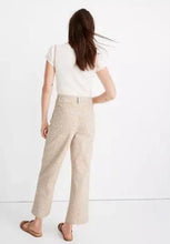 Load image into Gallery viewer, NWT Madewell Slim Emmett Wide Leg Pants Gingham Check Tan, Size W 31 (10)
