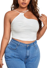 Load image into Gallery viewer, Privé White Crop Cami Top, Size 2XL
