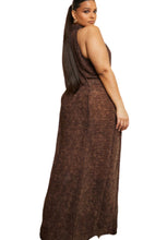 Load image into Gallery viewer, Pretty Little Thing Chocolate Croc Print Chiffon Maxi Dress, Size 18 and 22
