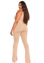 Load image into Gallery viewer, NWT Pretty Little Thing Beige Thick Rib Zip Front Collar Detail Jumpsuit, Size 12, 16 and 20
