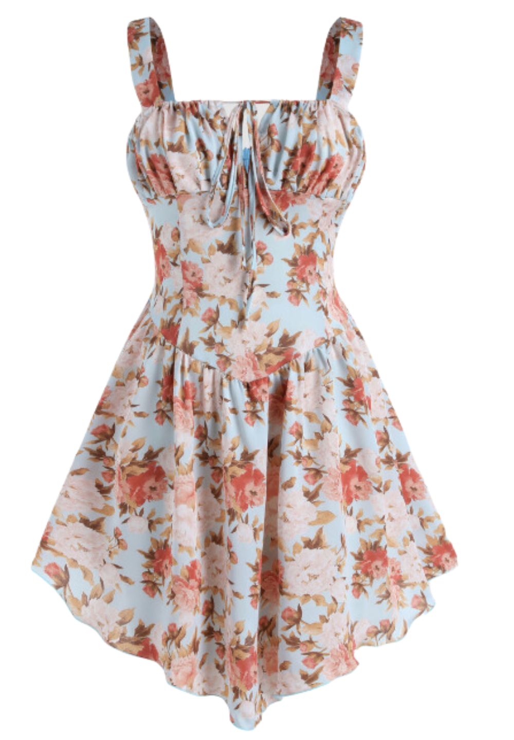 Cider Floral Zip Up Corset Cami Dress, Size XL