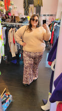 Load image into Gallery viewer, Nasty Gal Purple and Orange Paisley Print Bell Bottom Pants, Size 24
