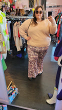 Load image into Gallery viewer, Nasty Gal Purple and Orange Paisley Print Bell Bottom Pants, Size 24
