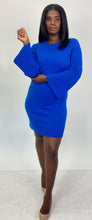 Load image into Gallery viewer, Michael Kors Cashmere Cobalt Blue Sweater Midi Dress, Size M &amp; XL
