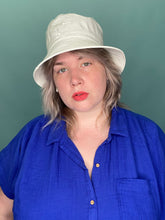 Load image into Gallery viewer, White Shiny Pleather Bucket Hat
