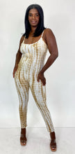 Load image into Gallery viewer, Tabria Majors x Fashion to Figure Light Brown and White Tie Dye Spaghetti Strap Jumpsuit, Size 1
