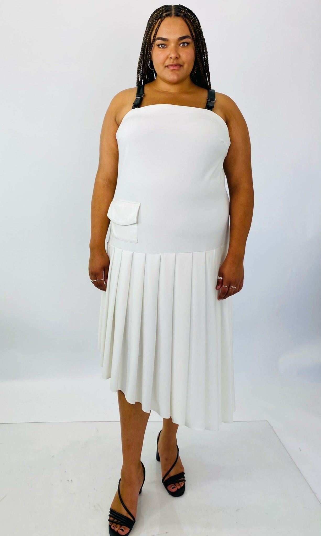 White leather skirt clearance size 16